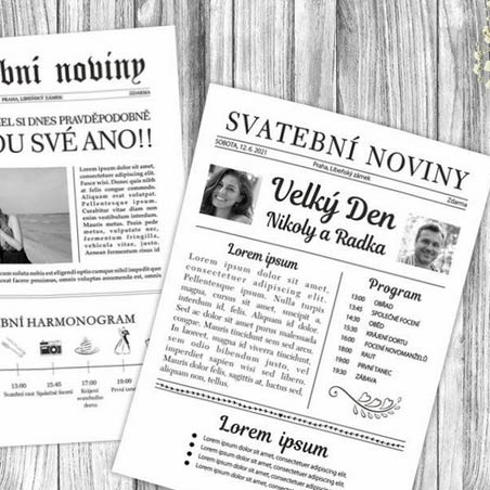 Jak vytvořit svatební noviny