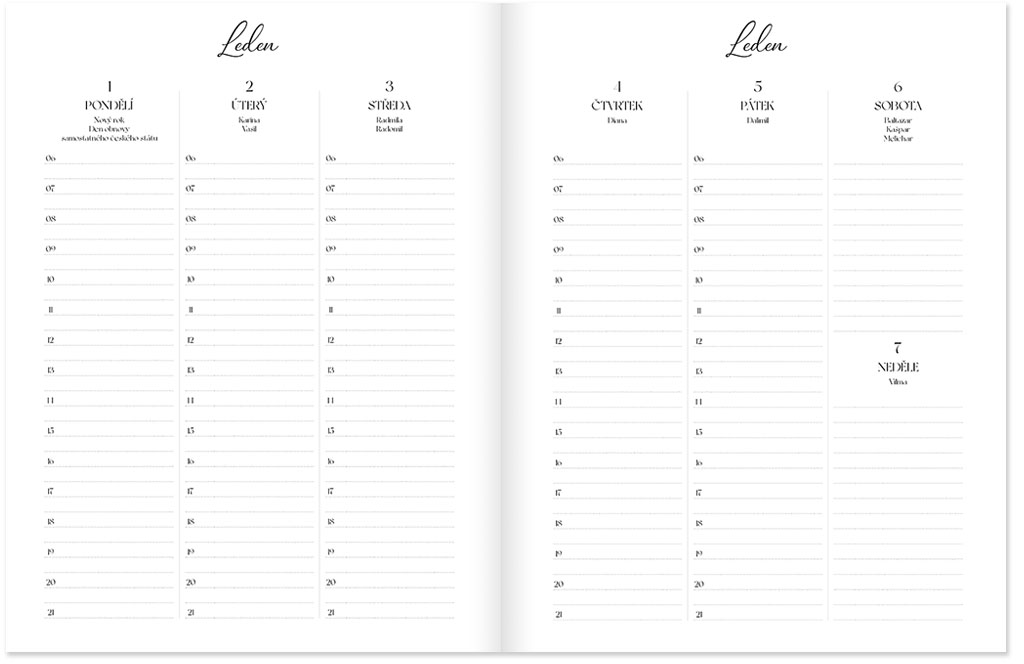 vnitřky diářů D1