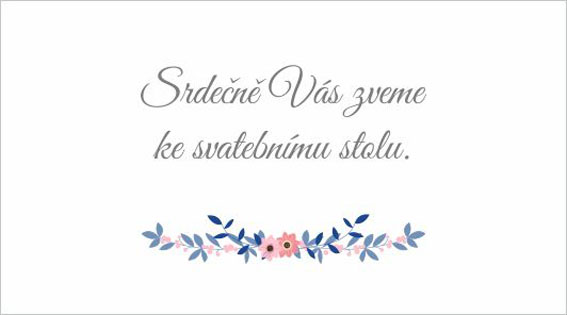 Pozvánky ke svatebnímu stolu, na hostinu, raut