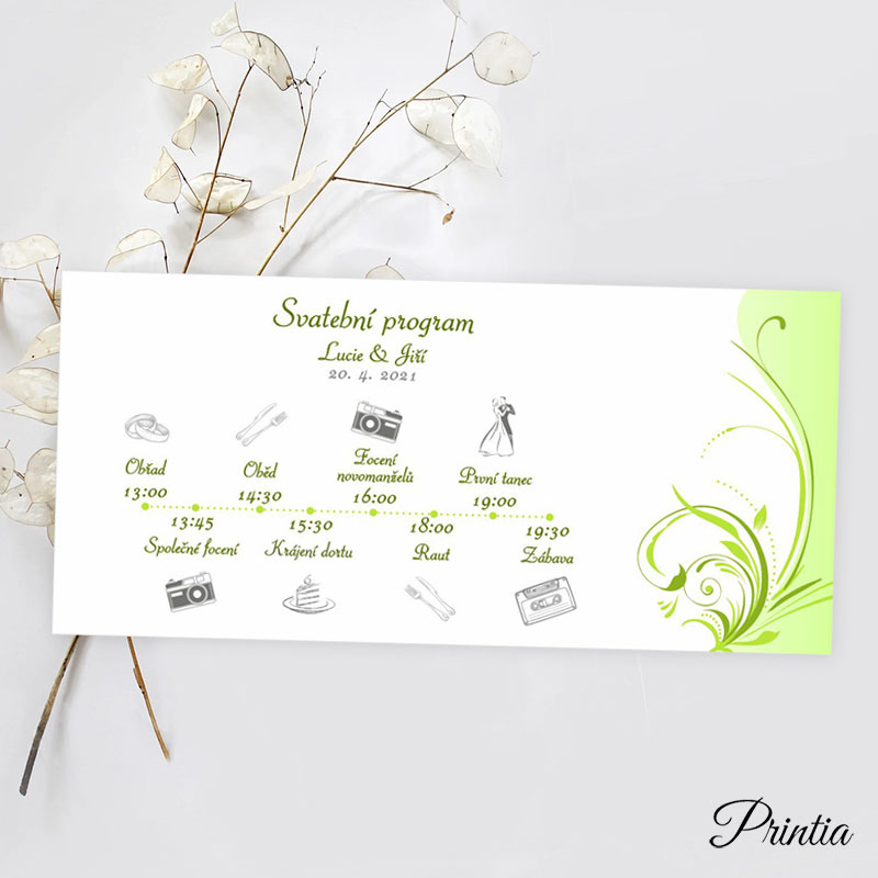 Green wedding timeline