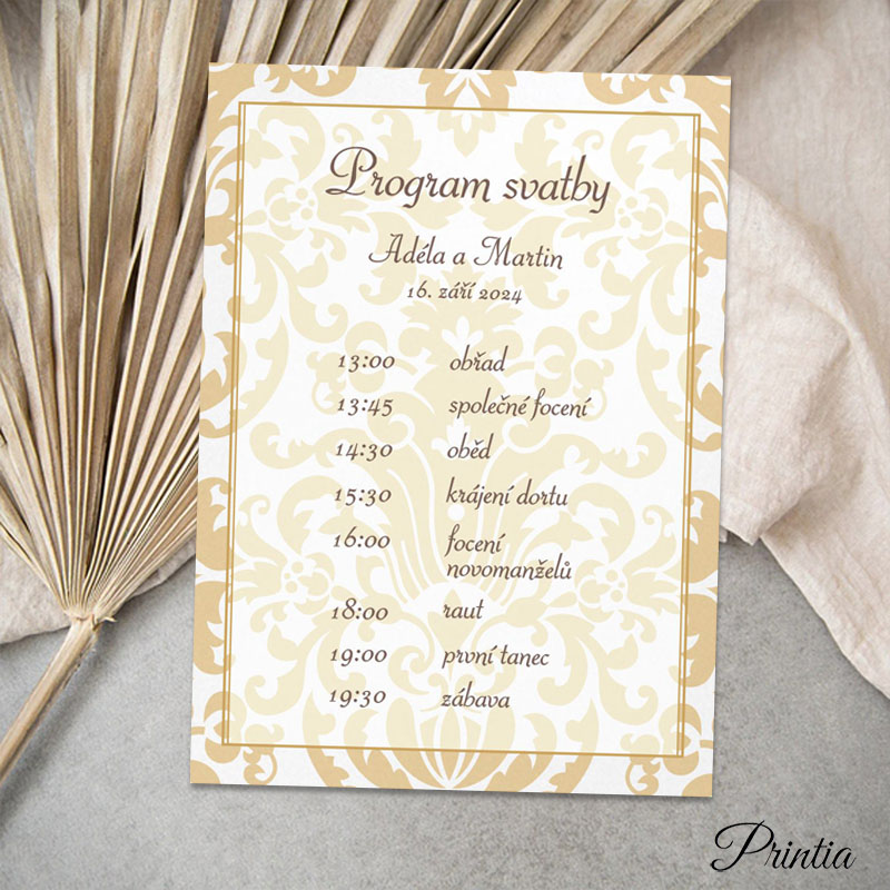 Wedding timeline scroll