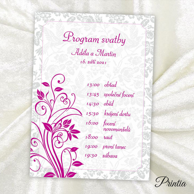 Wedding timeline scroll