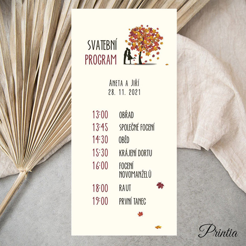 Autumn wedding timeline