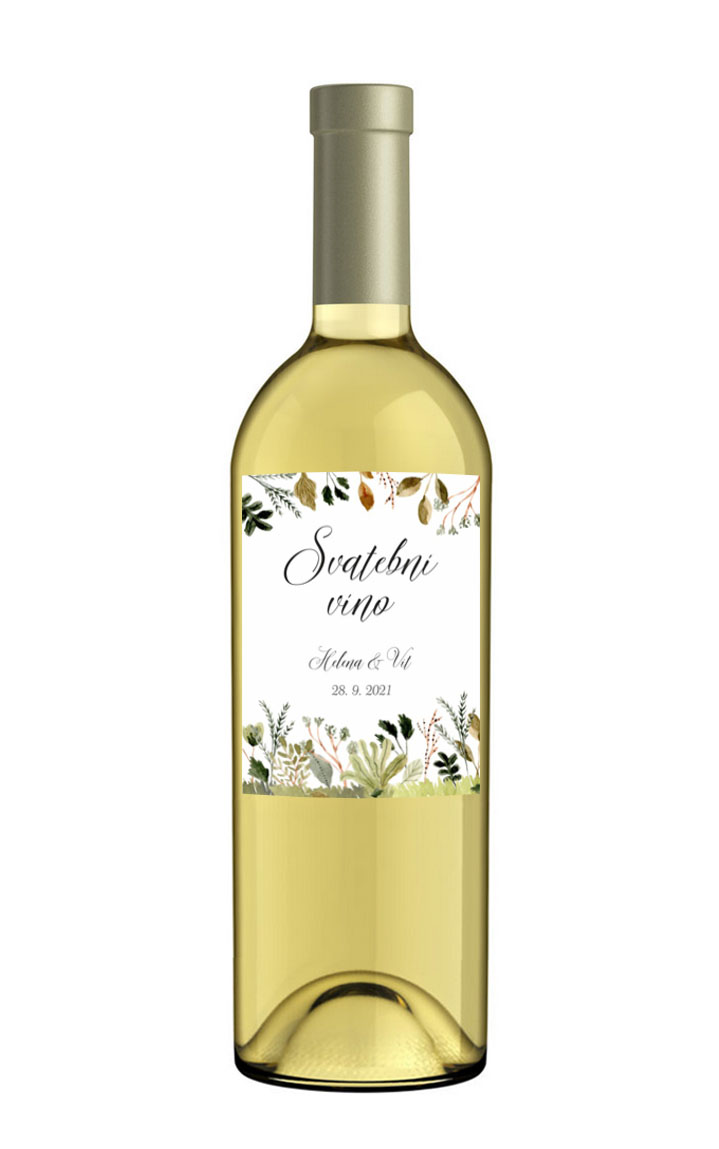 Wedding wine label