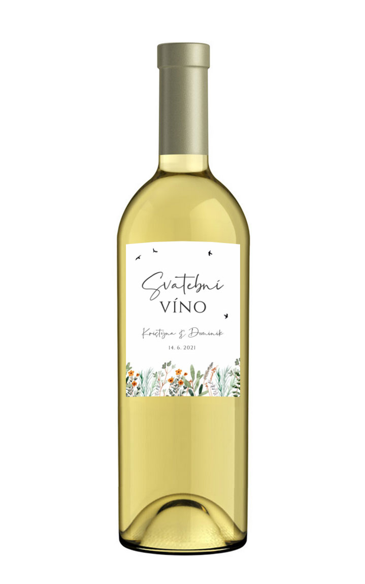 Wedding wine label