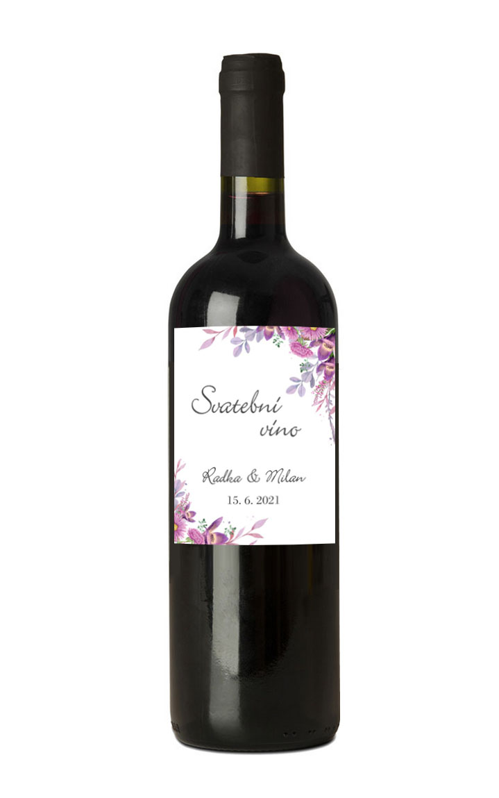 Wedding wine label