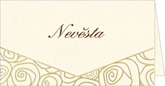 Name card with shiny ornament