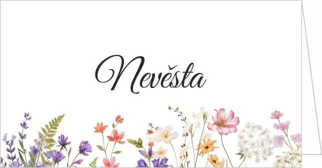 Menovka na svadobný stôl