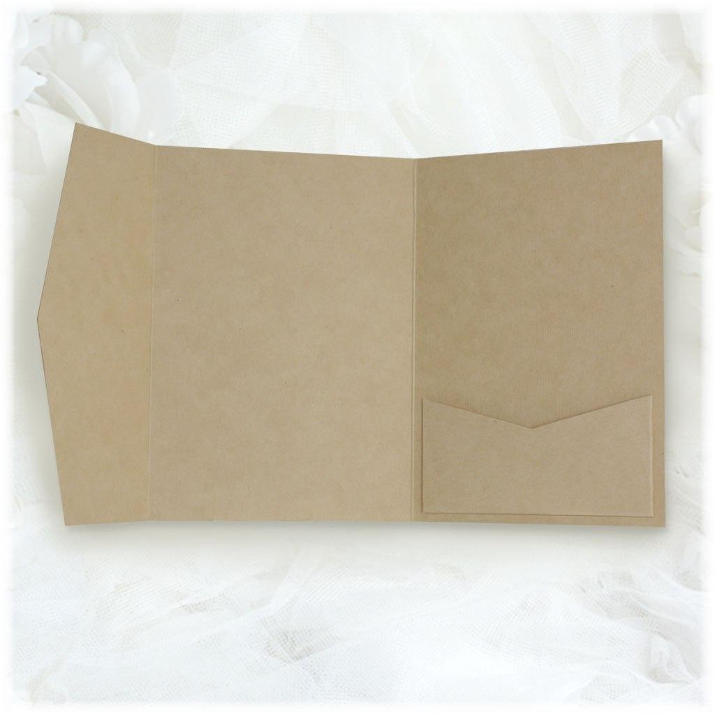 Envelope for wedding invitation with pocket