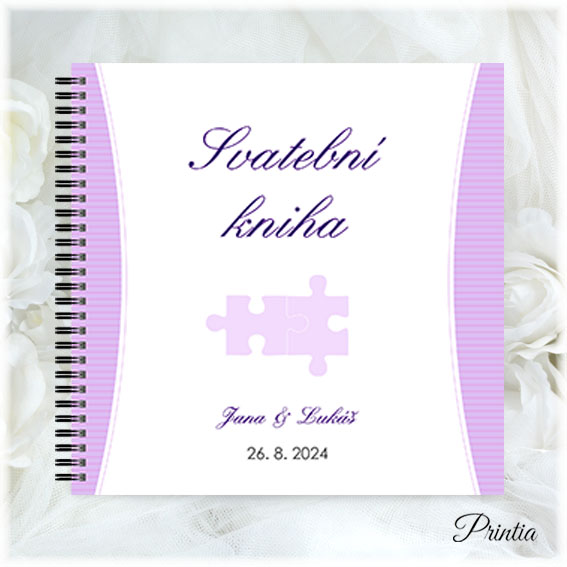 Wedding book with puzzles