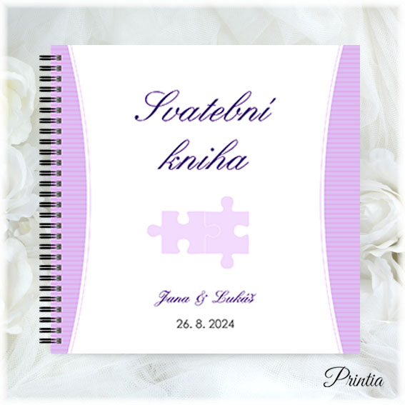 Svatební kniha s puzzlemi