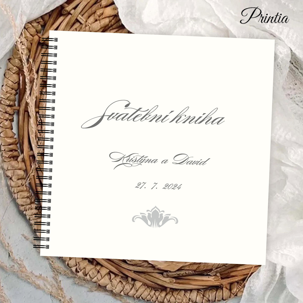 Wedding book on cream paper