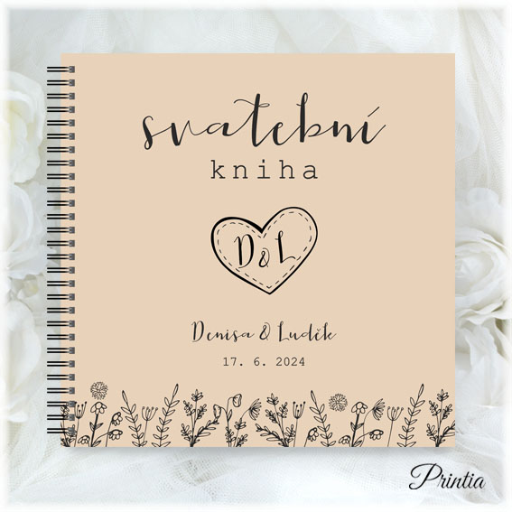 Wedding book made of light kraft paper