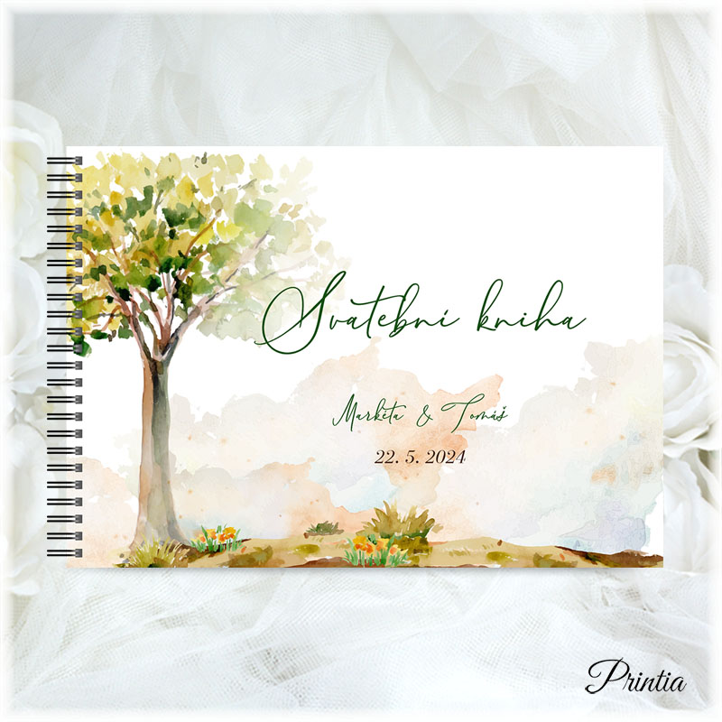 Wedding book with a tree