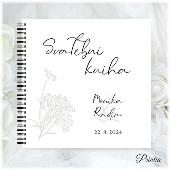 Wedding book with flower