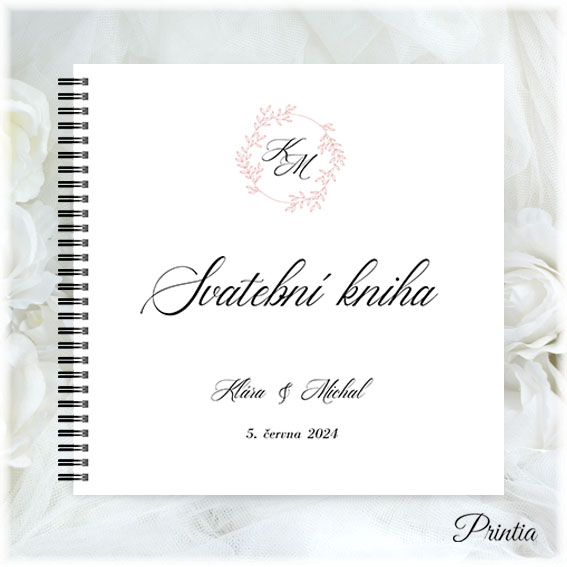 Wedding book with initials