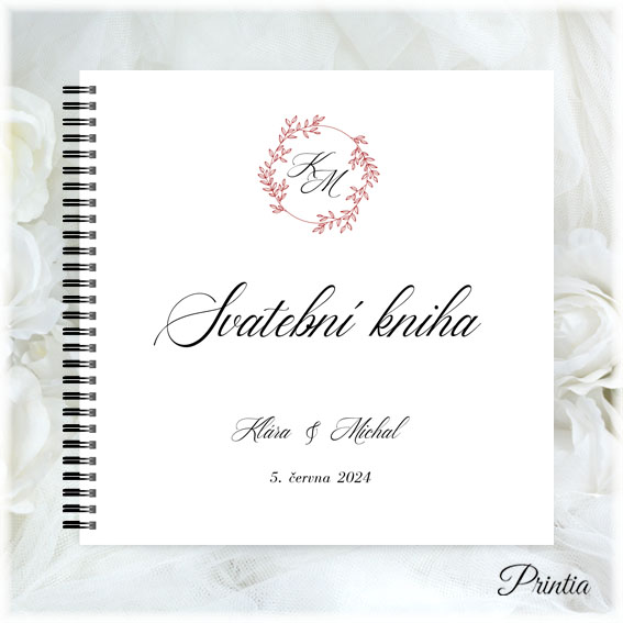 Wedding book with initials