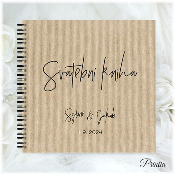 Kraft paper wedding book