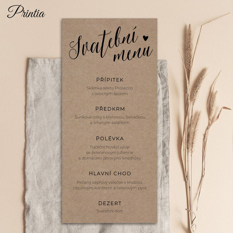 Wedding menu