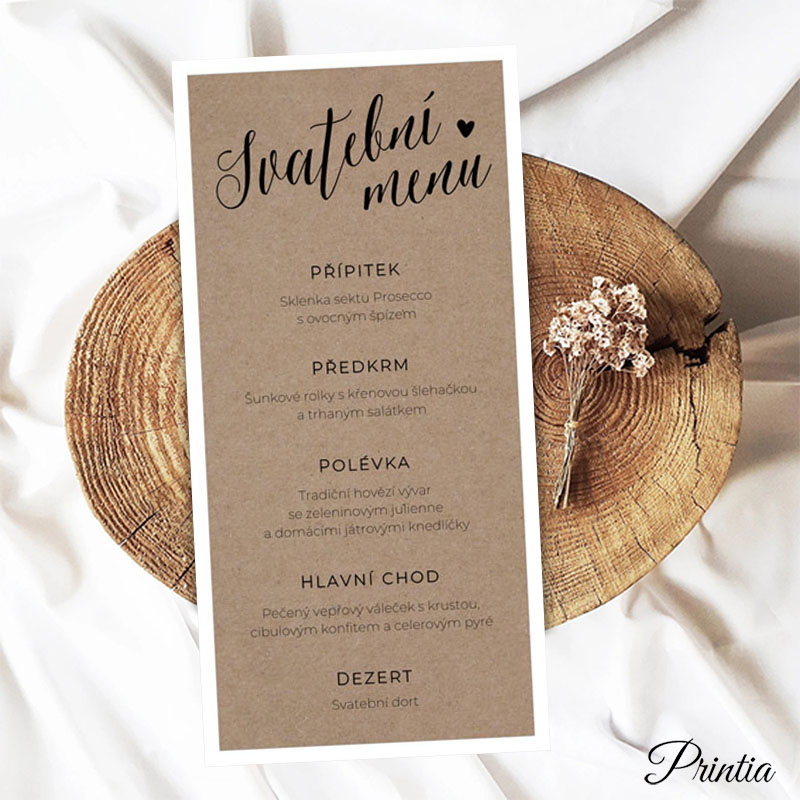 Two layer Wedding Menu