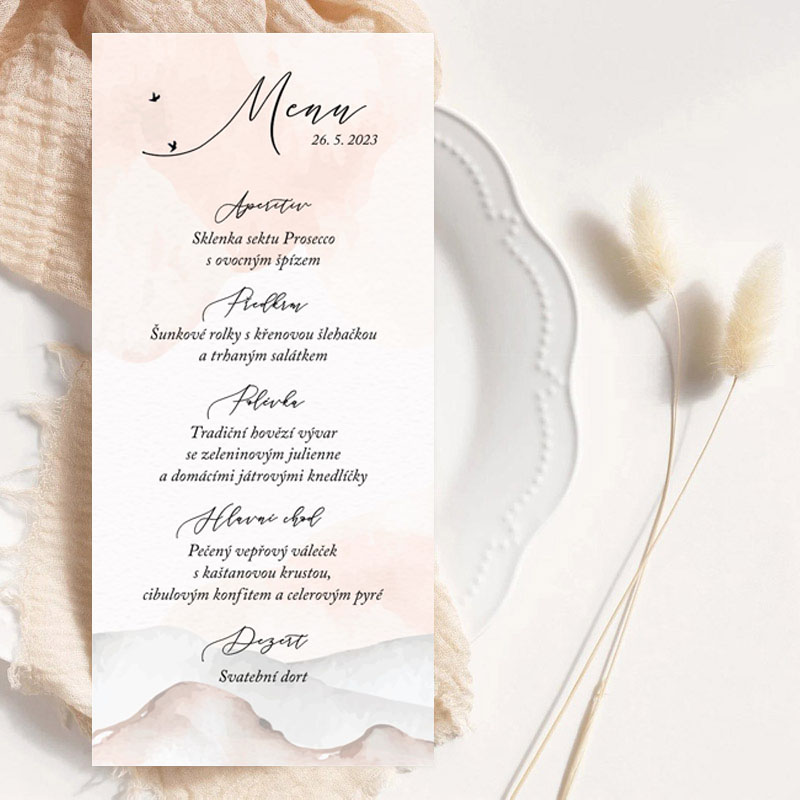 Wedding menu