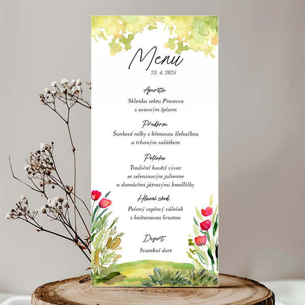 Svadobné menu kvetinové