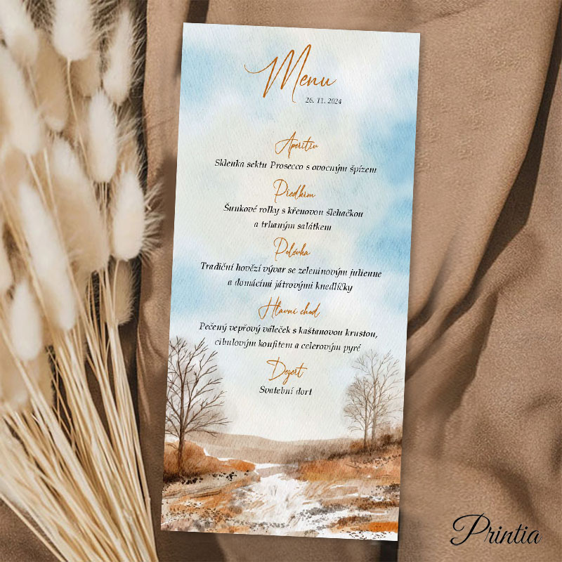 Autumn wedding menu