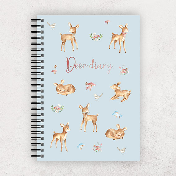 Deer diary spiral notebook