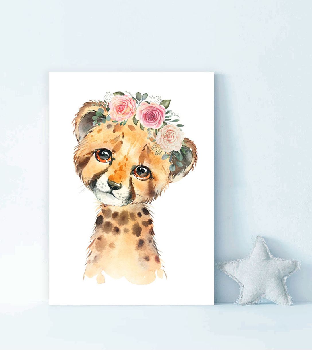 Children's printed wall art - Litlle tiger