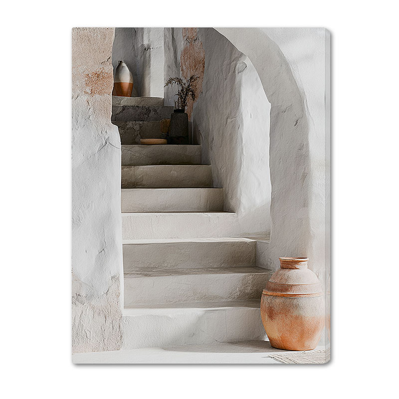 Obraz na stěnu Minimalistické schody ve středomořském stylu