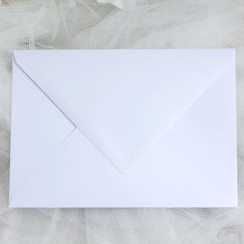 White C5 Contour Flaps Envelopes 