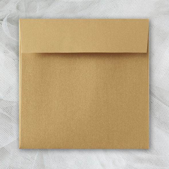 Square Antique Gold Envelopes