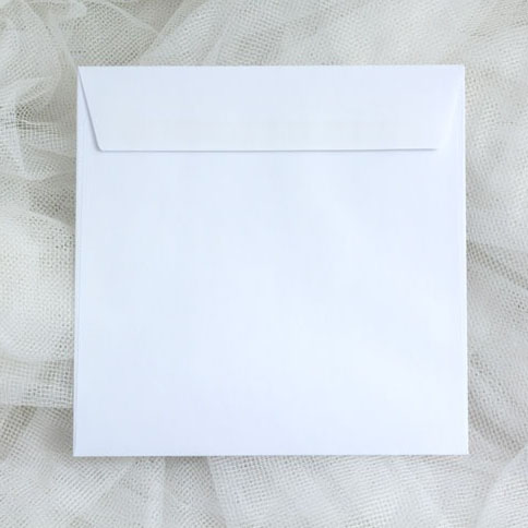 White square envelopes 