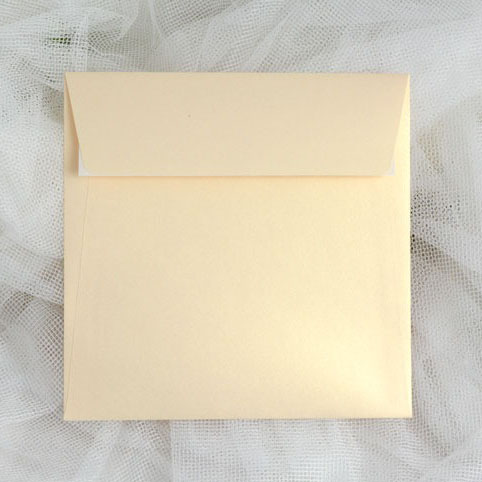 Square Vanilla Gold Envelopes