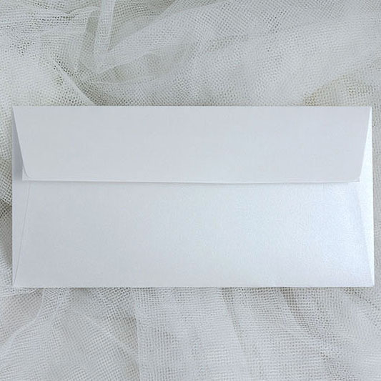 Pearl white envelopes DL