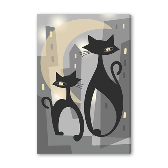 Wall Art Canvas Cats Cubism