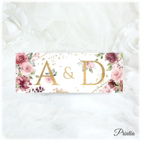 Wedding invitation flower strip 