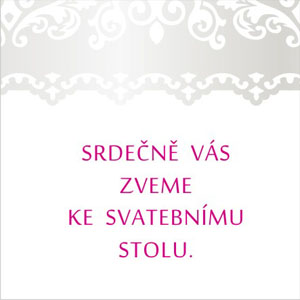 Pozvánka ke svatebnímu stolu