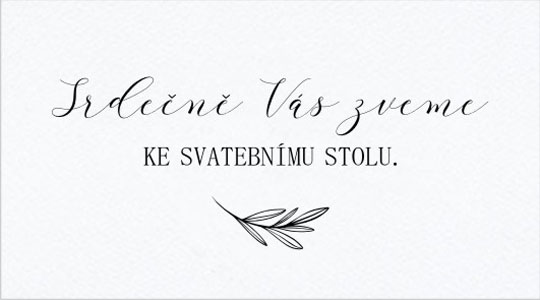 Pozvánky ke stolu s větvičkou