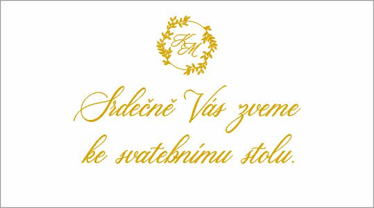 Pozvánka ke svatebnímu stolu