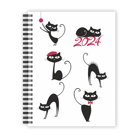 Diary 2023 with black cats