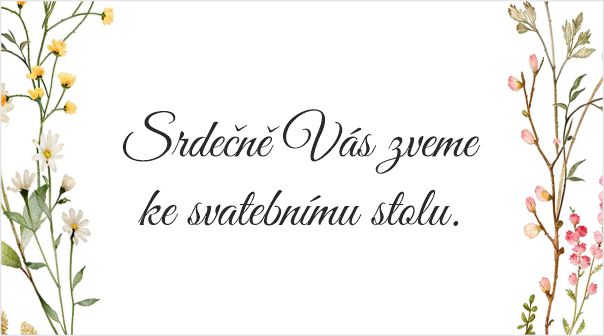 Svatební pozvánka luční kvítí