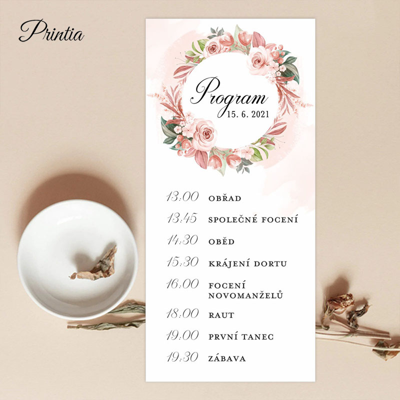 Floral wedding timeline