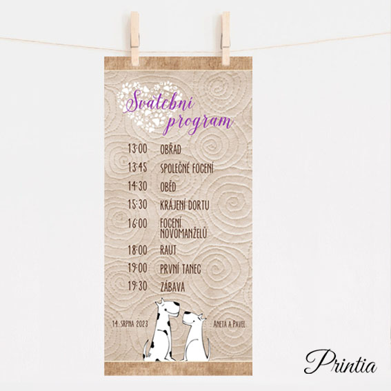 Wedding timeline with dogs