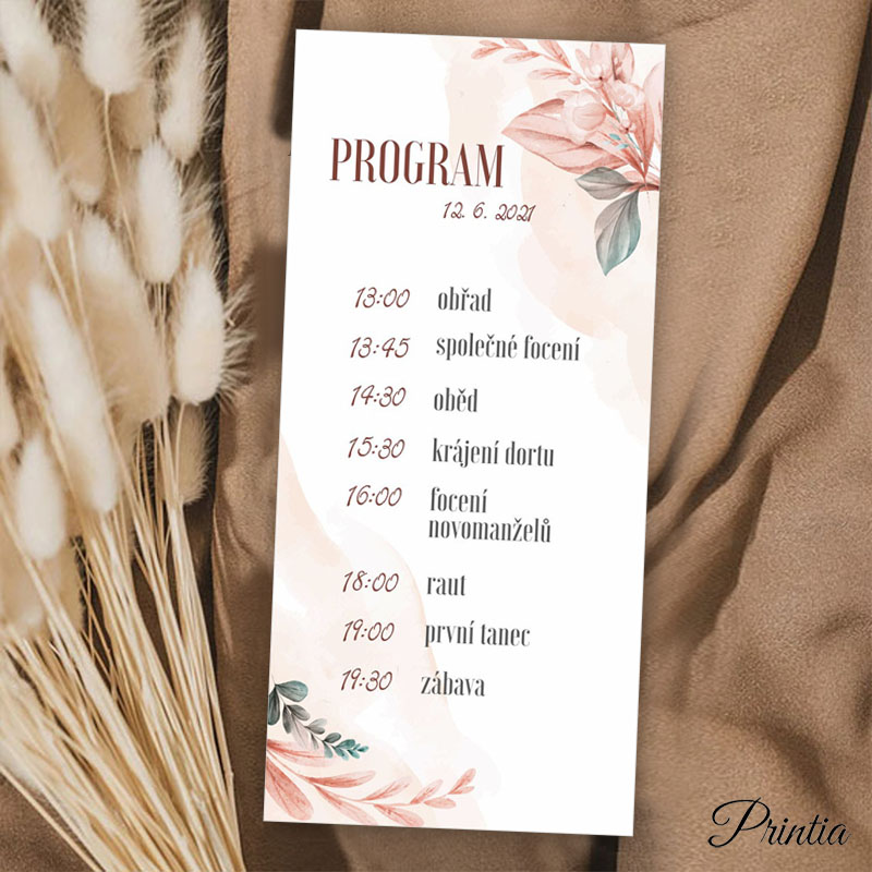 Floral wedding timeline