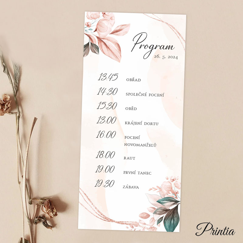 Kvetinový svadobný program
