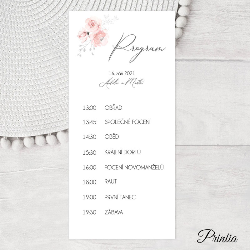 Floral wedding timeline