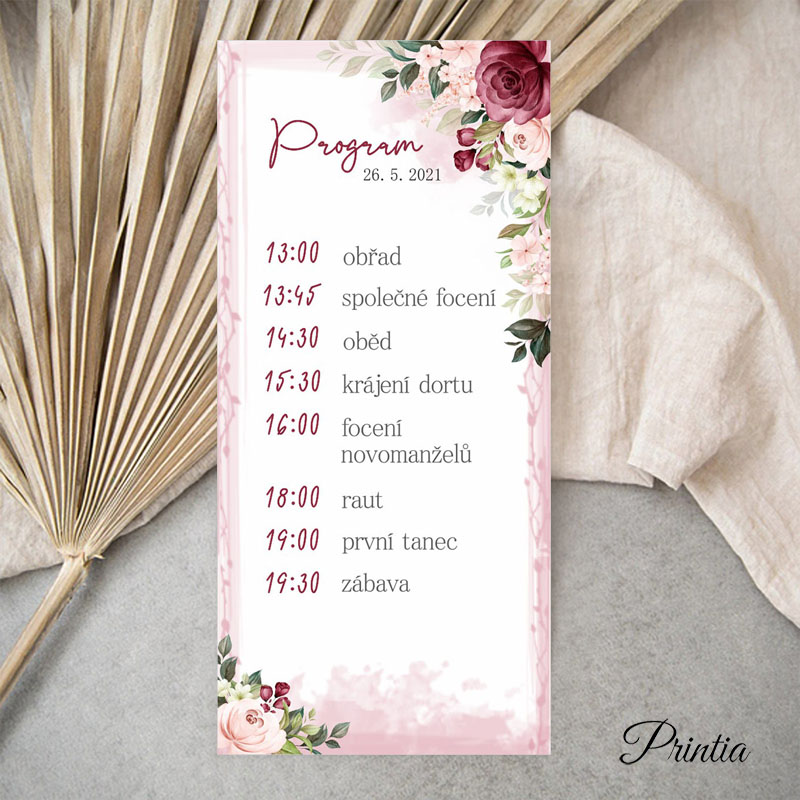 Burgundy wedding timeline