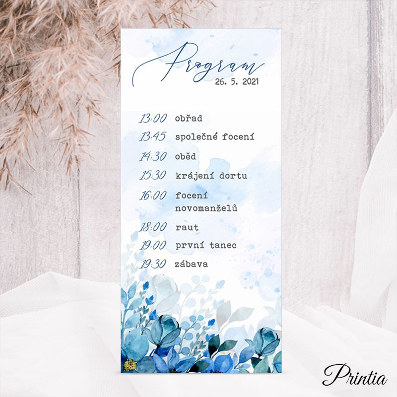 Blue wedding timeline