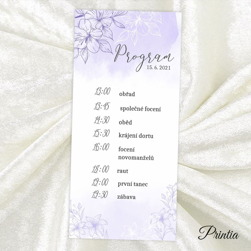 Lilac wedding timeline